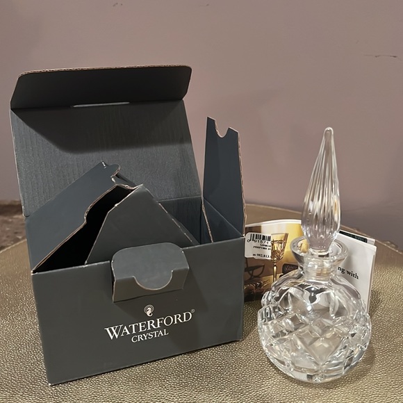 Waterford Crystal Lismore Round Perfume Bottle & Stopper Signed - Picture 14 of 15